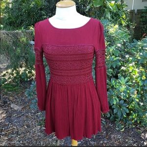 Free People crimson red dress